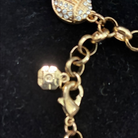 Monet Gold Charm Bracelet with Butterfly and Owl - Picture 4 of 7